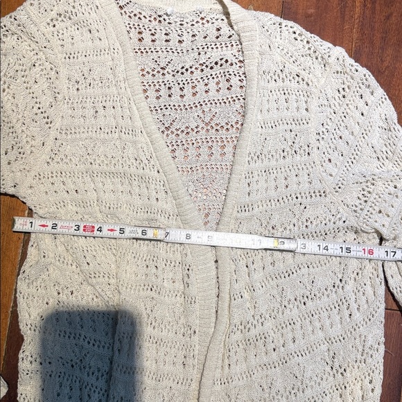 Cream Women’s Open Knit Cotton Cardigan. Size Small - Picture 5 of 6